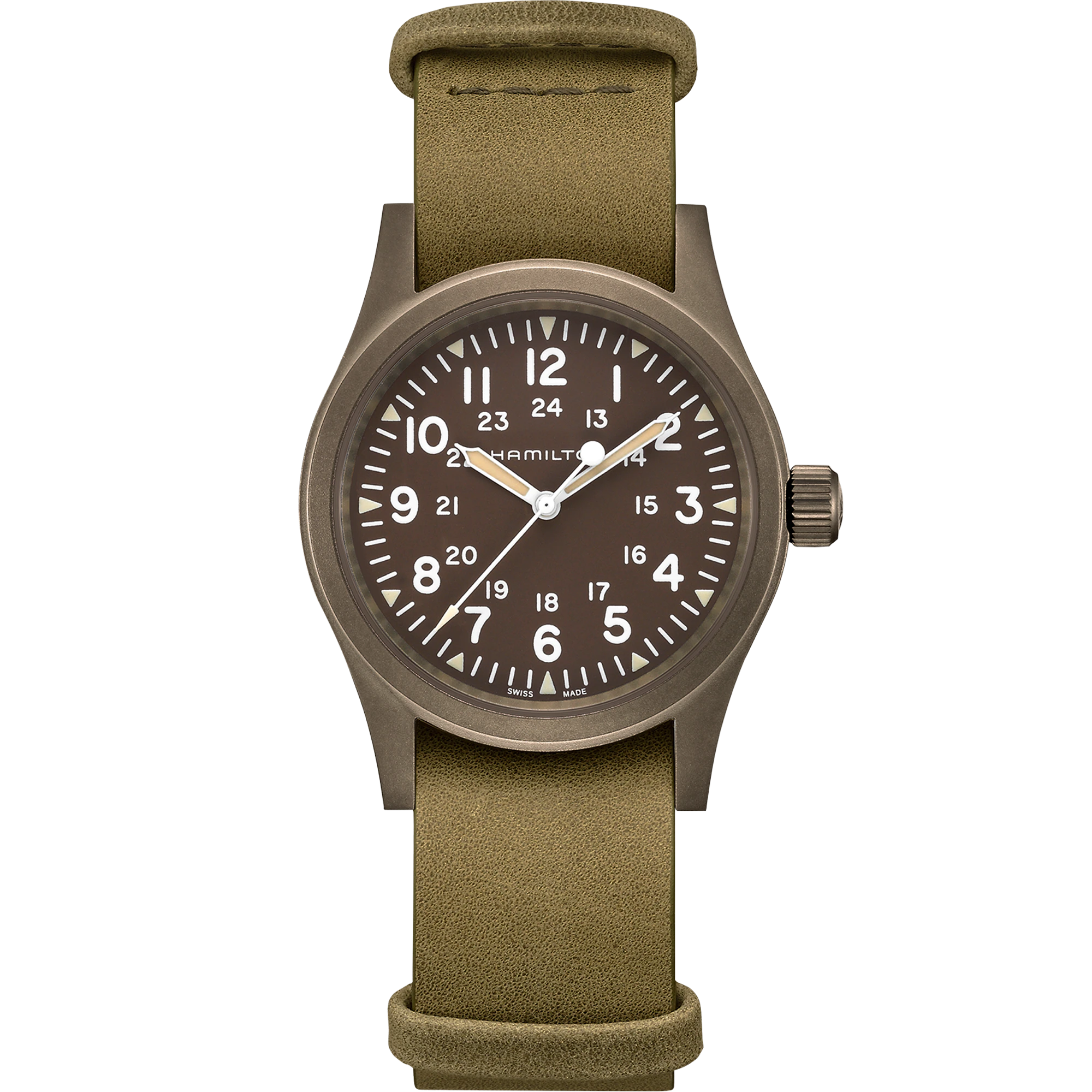 Hamilton- Khaki Field Mechanical - Brown Dial - Leather Strap - H69449861