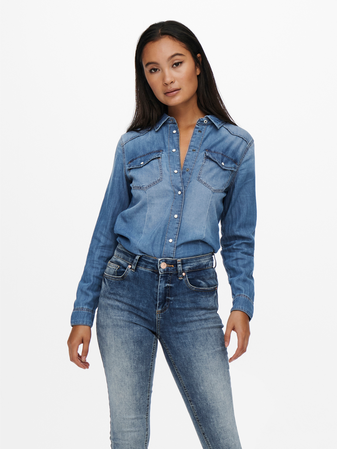 LONG SLEEVE DENIM SHIRT