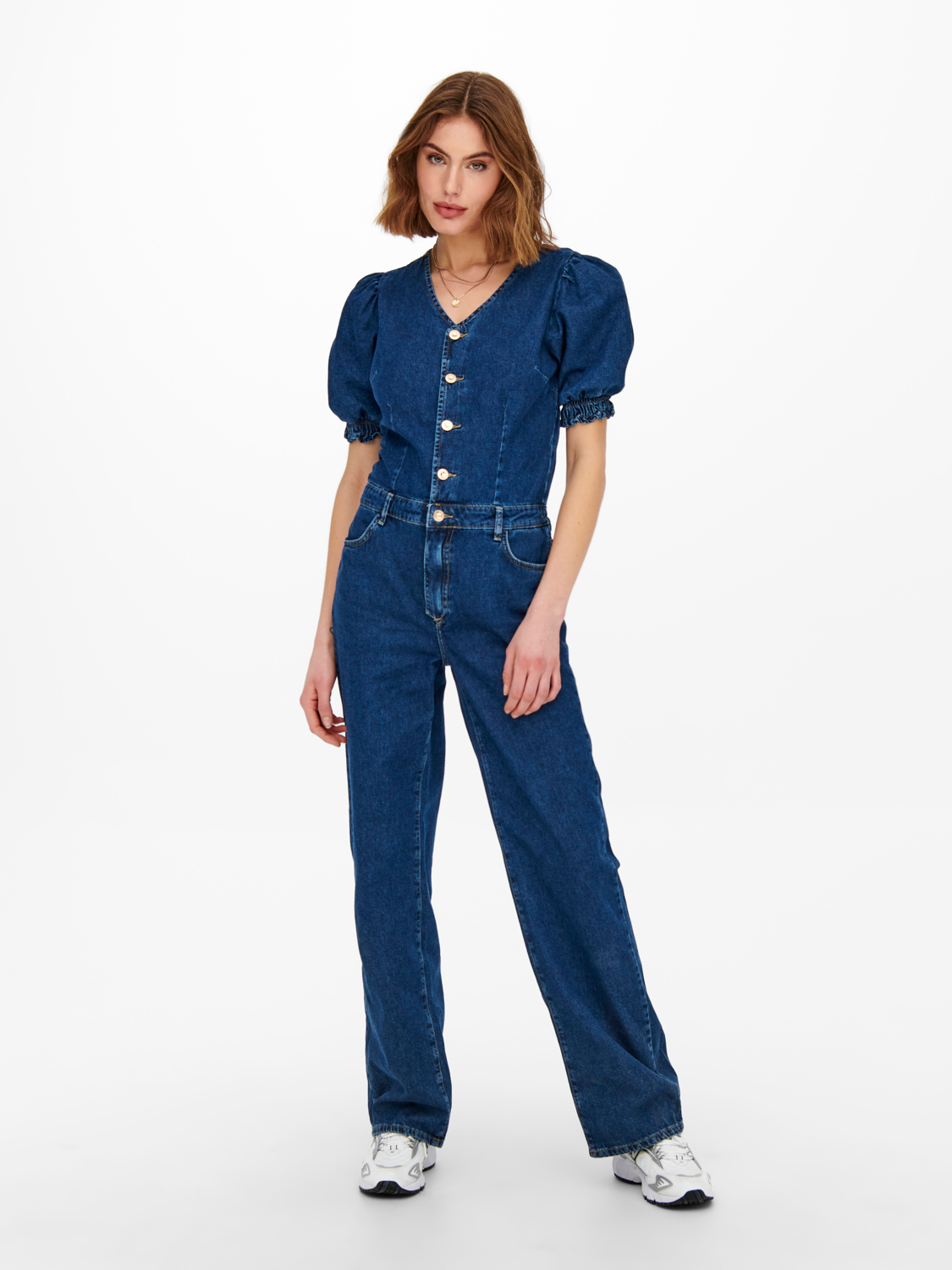 ONLDAISY SHORT SLEEVED DENIM JUMPSUIT