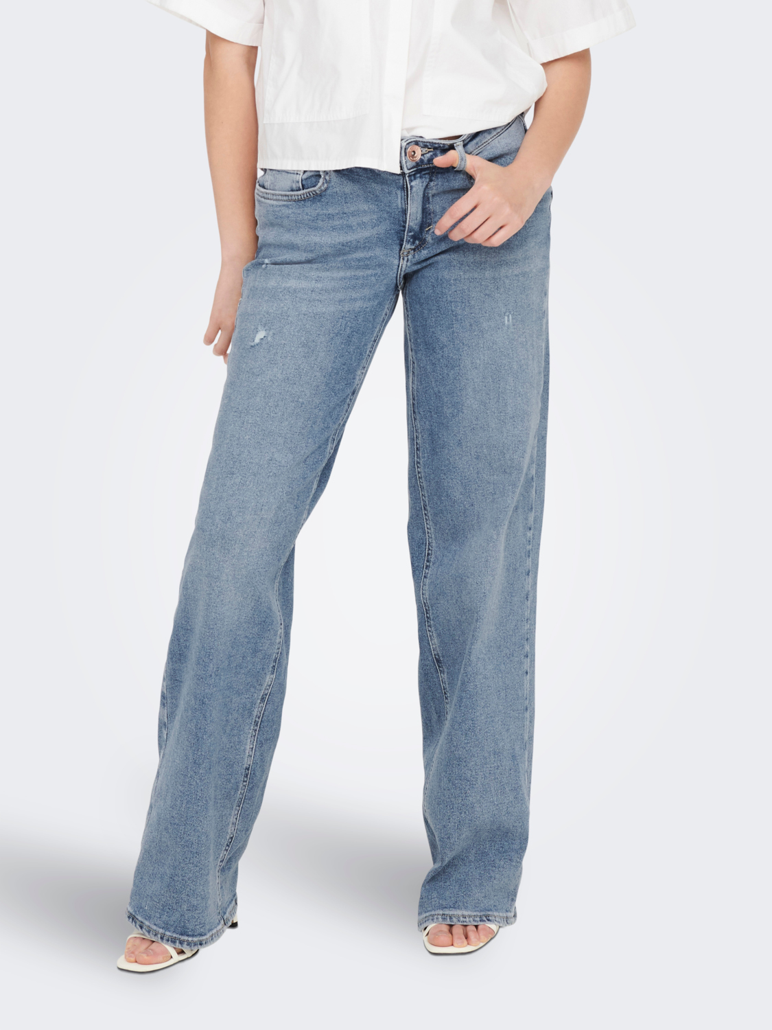 ONLJUICY LW WIDE LEG LOOSE FIT JEANS